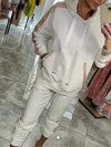 Women's Hooded Long Sequined Casual Suit