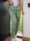 Women's Casual Solid Color Satin Trousers