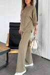 Women's Casual Solid Color Drawstring Pants Suit