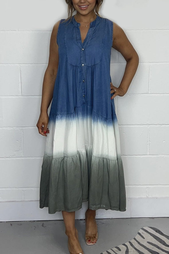 Women's Tie Dye Sleeveless Dress