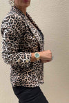 Women's Leopard Double Breasted Blazer