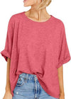 Women's plus-size casual short-sleeved loose T-shirt top