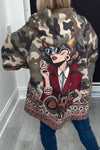 Women's Hooded Long Sleeve Camouflage Printed Casual Jacket