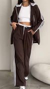 Women's Casual Striped Two-piece Set