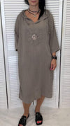 Women's Embroidered Hooded Dress