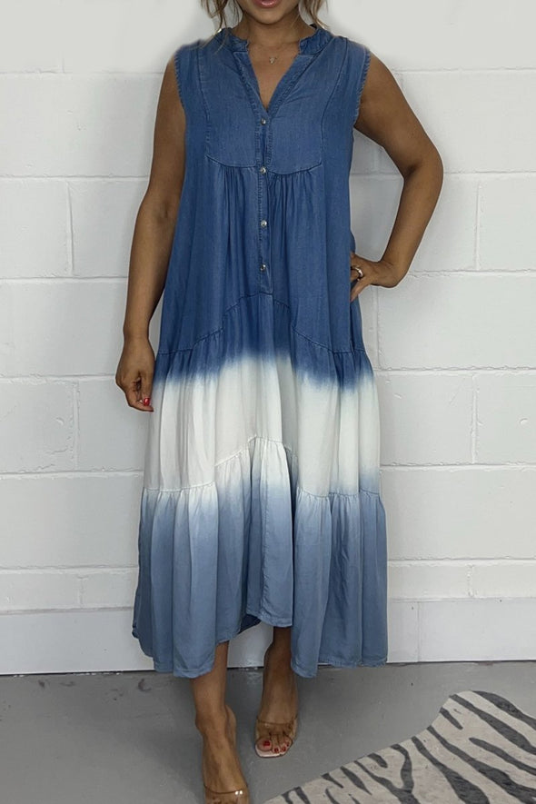 Women's Tie Dye Sleeveless Dress