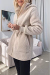 Women's Solid Color Thickened Fur Coat