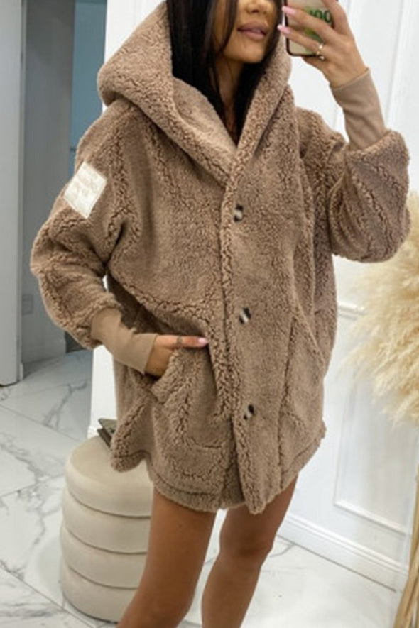 Women's Plush Hooded Jacket